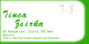 timea zsirka business card